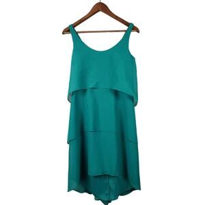 NEW! Ann Taylor Tiered Shift Dress Jewel Green Sleeveless - 0